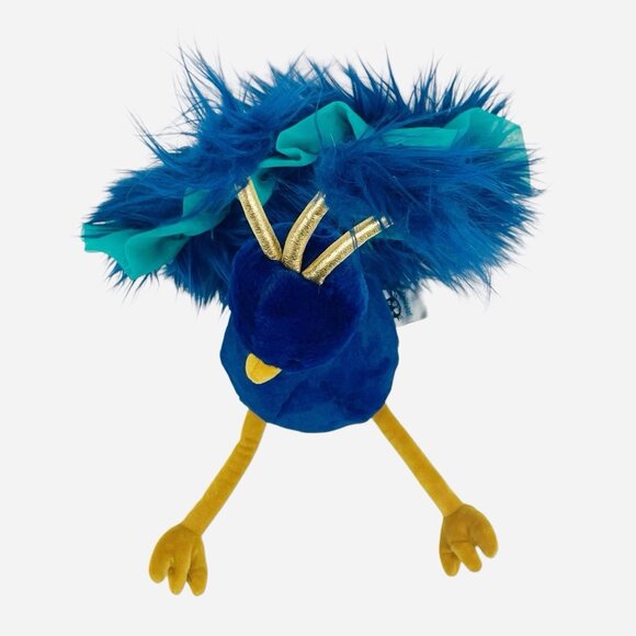 RARE JellyCat Retired Electra Plume 20" Peacock Plush Blue Green Bird Fuzzy Cute - Picture 6 of 10